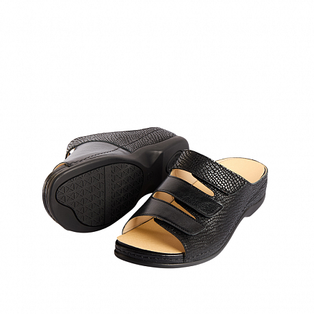 Сабо ортопедические Dr Thomas женские DTD-002-3 черная рептилия. Изображение 3 из 3